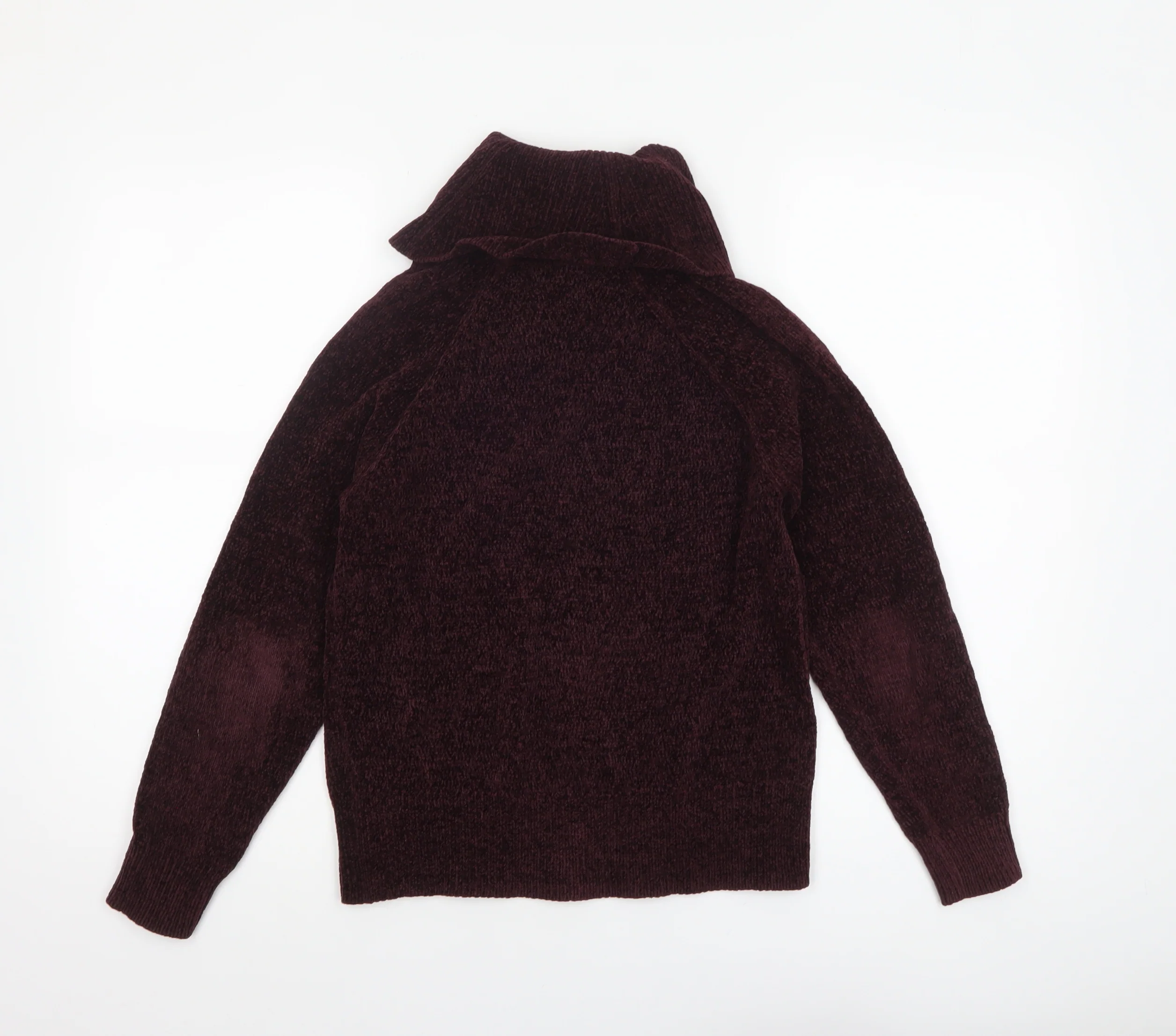 F&F Women’s Purple Roll Neck Chunky Knit Jumper Size 6 - Image 3