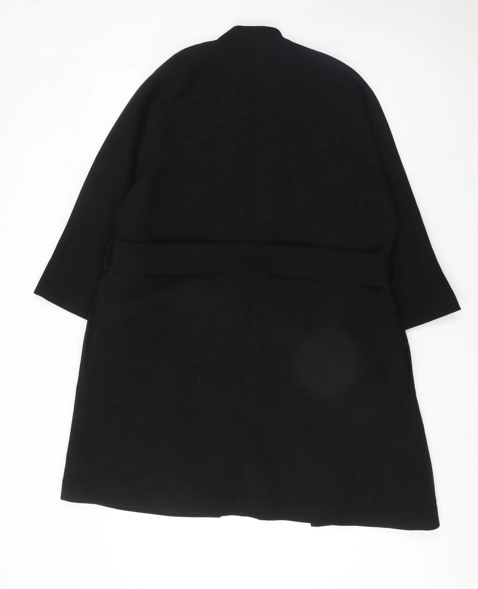 F&F Womens Black Belted Mid-Length Trench Coat UK 12 - Image 3