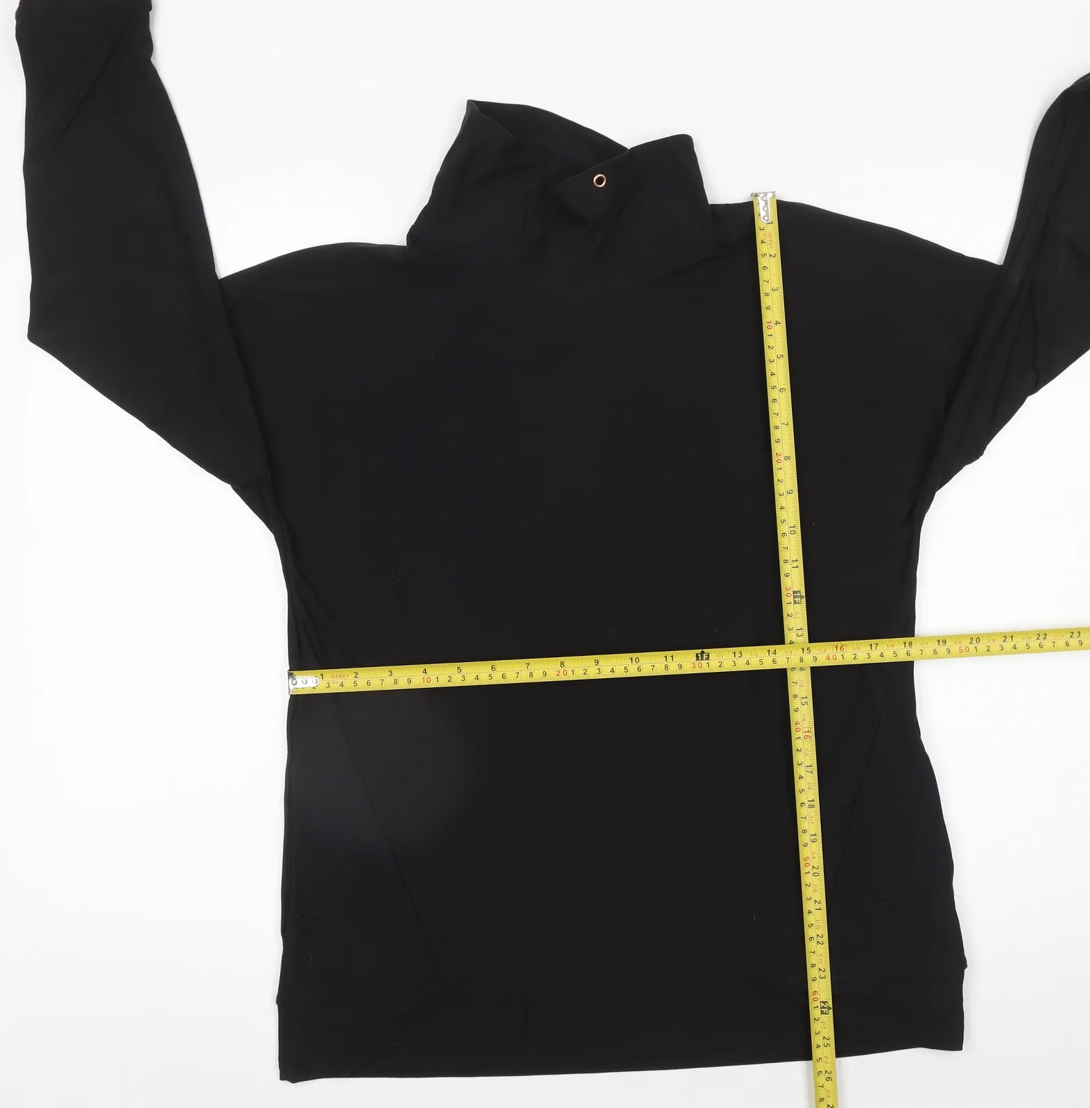 F&F Womens Black Long Sleeve Pullover Sweatshirt UK 10 - Image 2