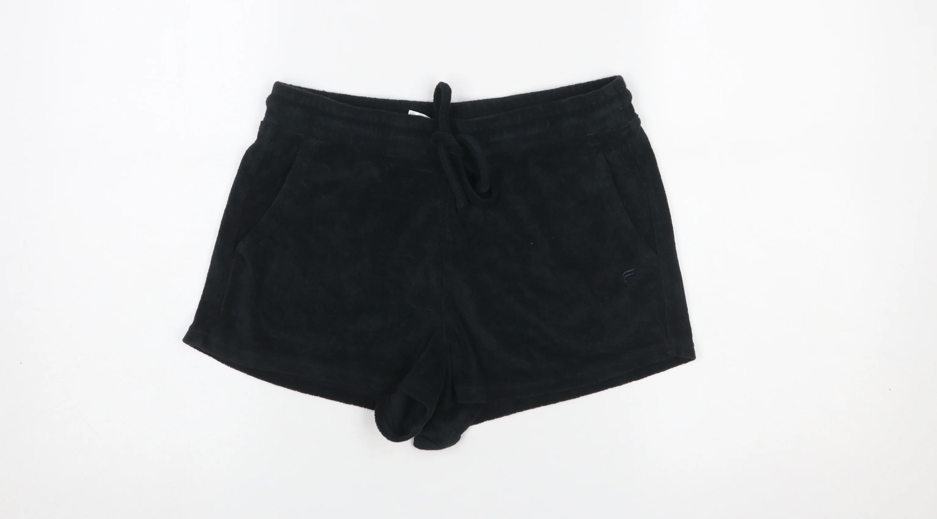 Fabletics Women Black S Sweat Shorts Cotton Blend Drawstring