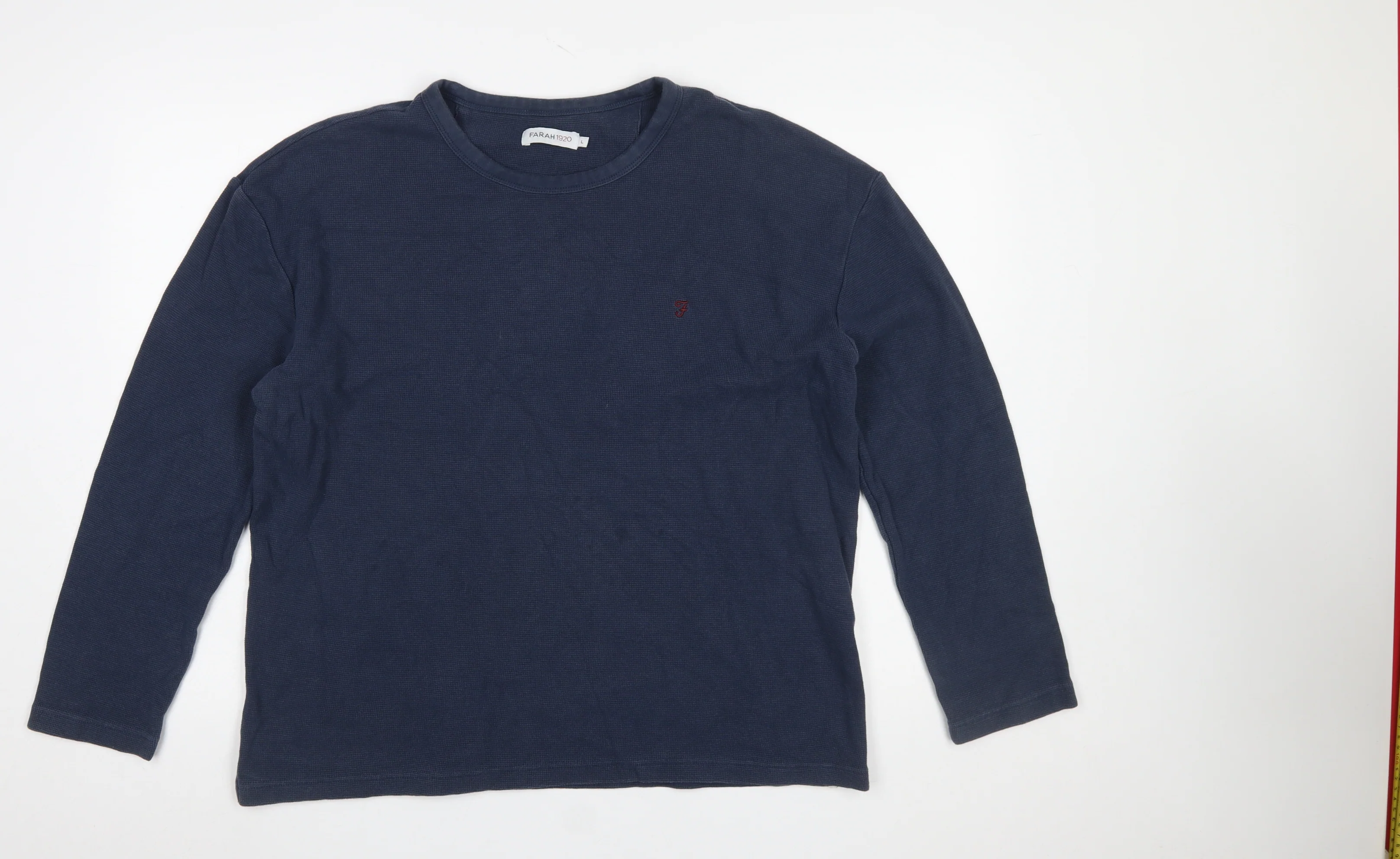 Farah 1920 Men's Blue Long Sleeve Crew Neck Pullover Sweatshirt L