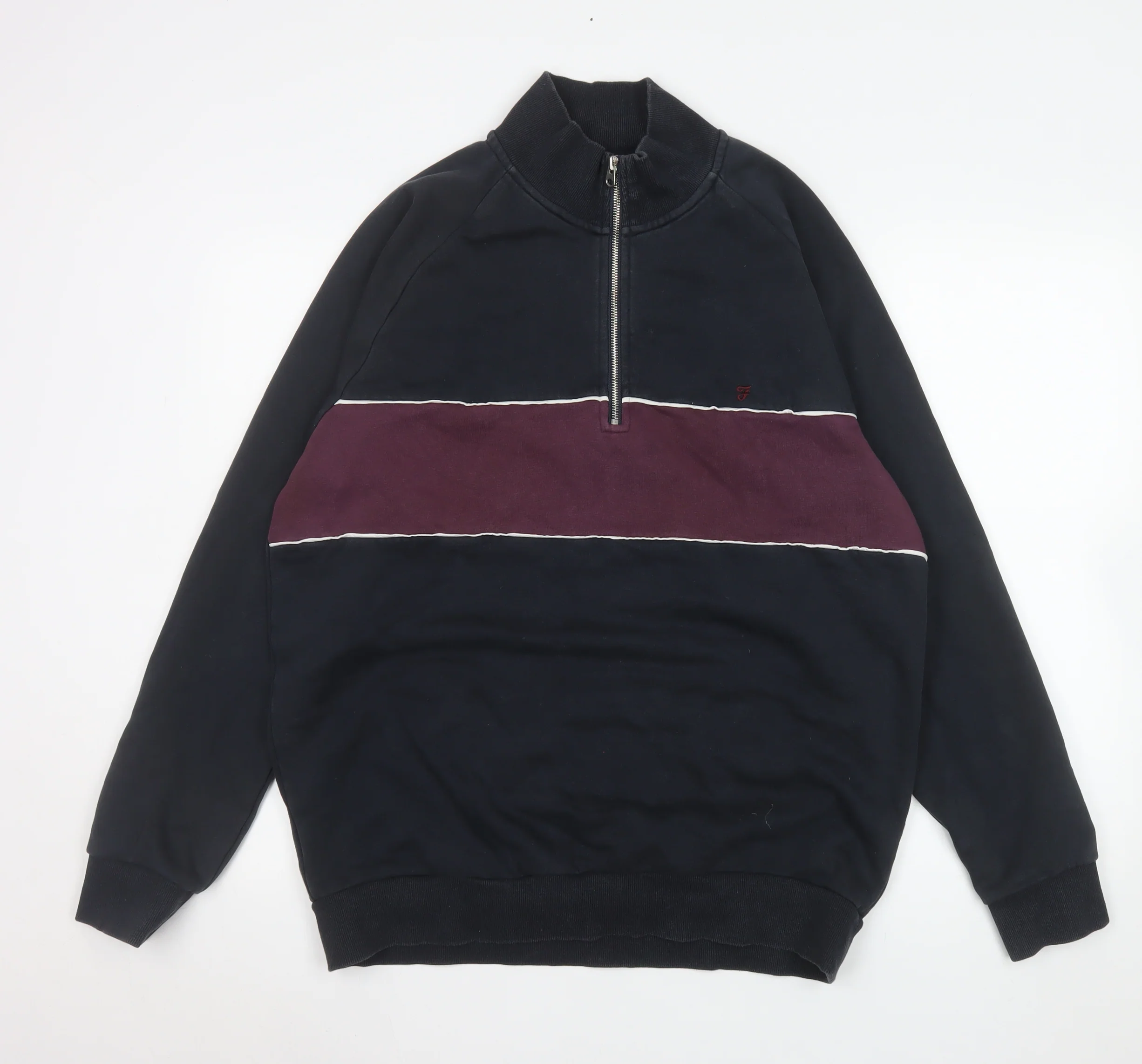 Farah 1920 Men's Multicoloured XL 1/4 Zip Sweatshirt