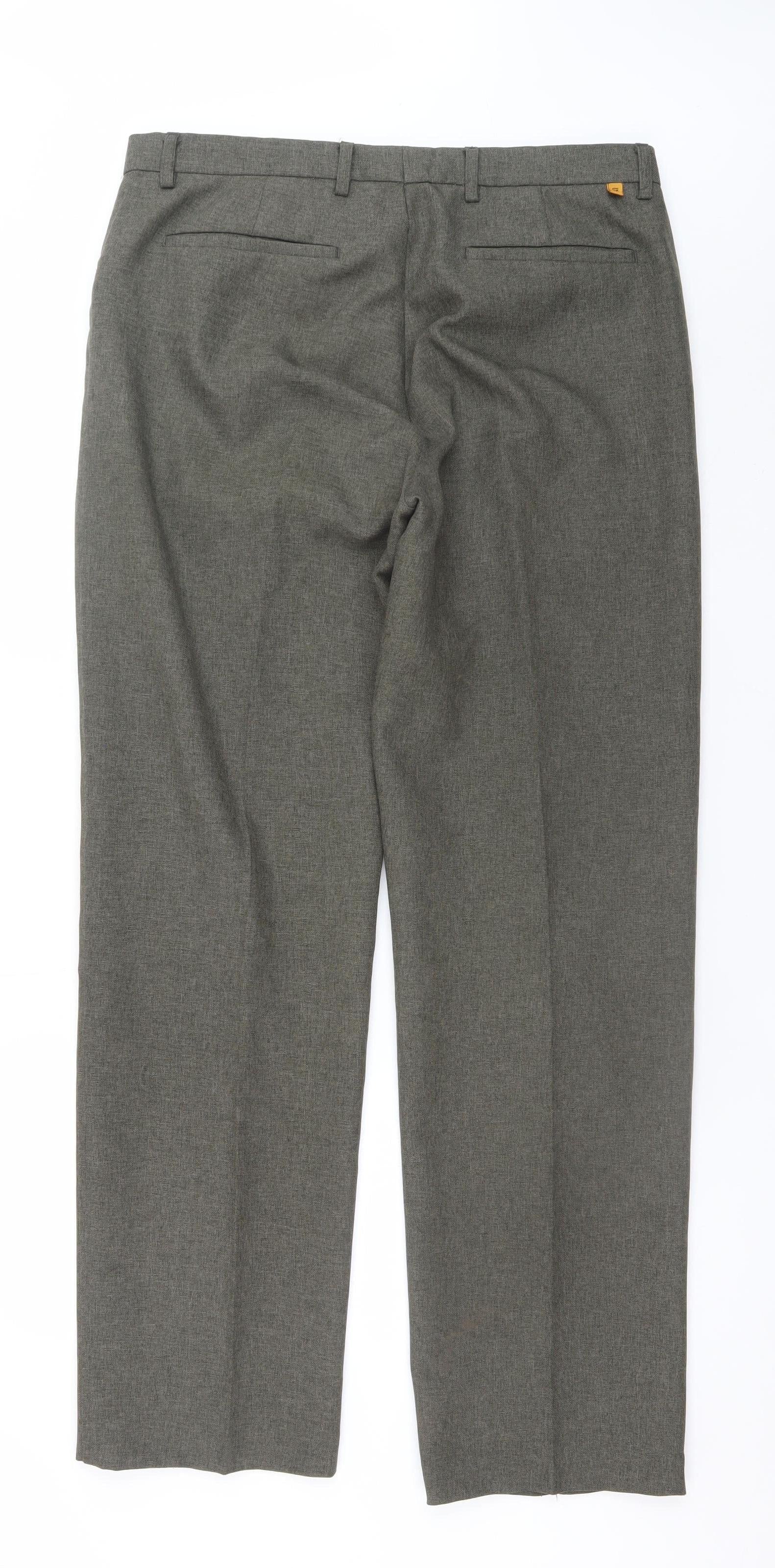 Farah Men's Grey 36W 33L Regular Fit Dress Pants - Image 3