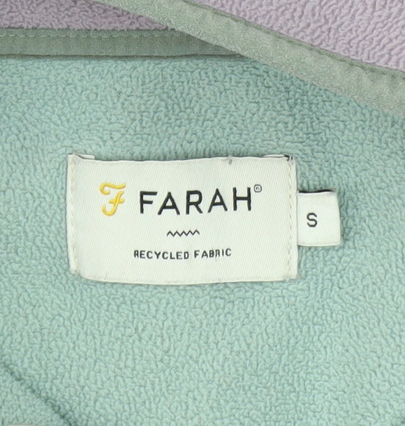 Farah Men's Purple Fleece Henley Sweatshirt Size S - Image 4