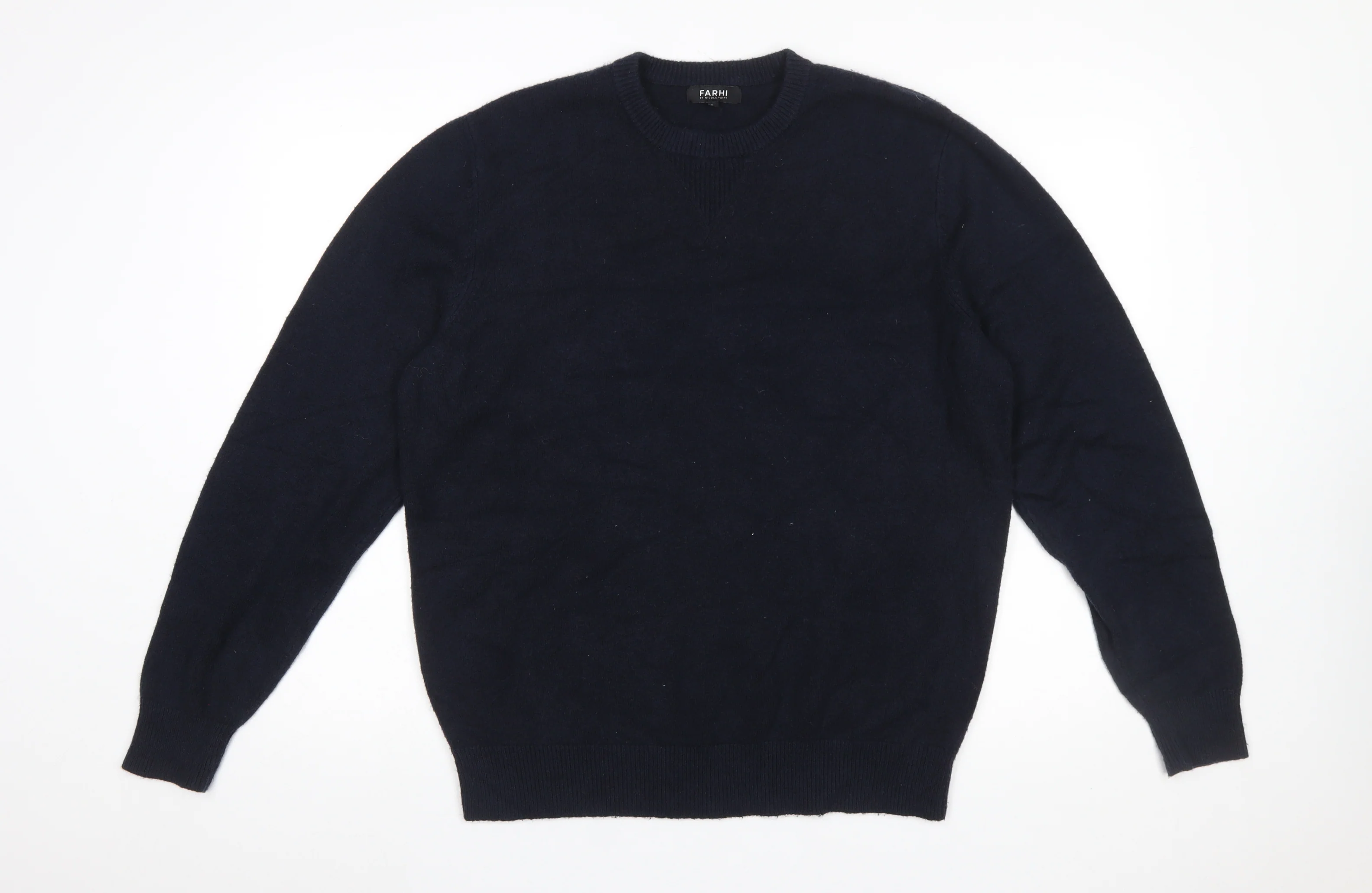 Farhi by Nicole Farhi Women's Black XL Wool Crew Neck Jumper