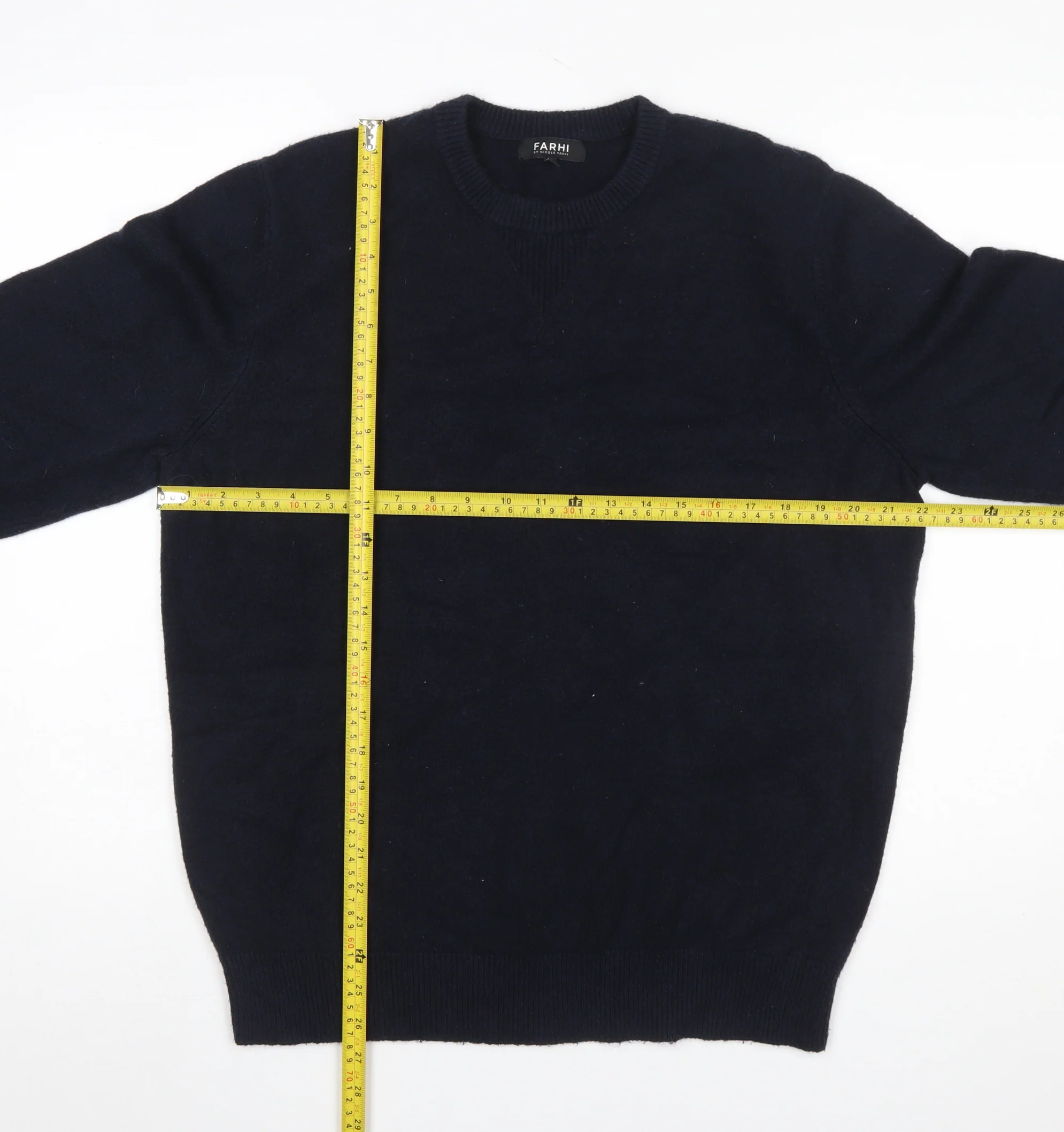 Farhi by Nicole Farhi Women's Black XL Wool Crew Neck Jumper - Image 2
