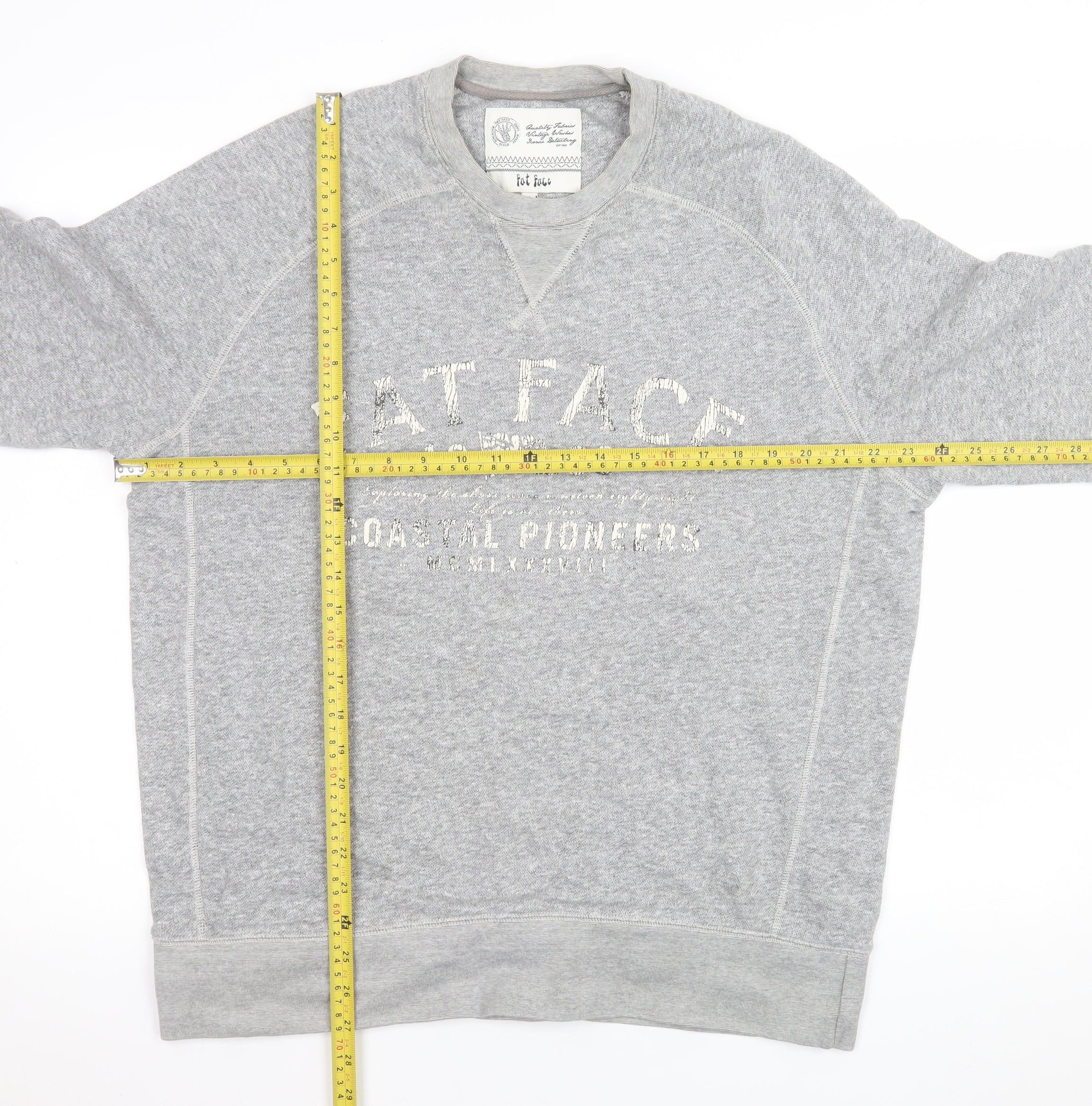 Fat Face Men's Grey Cotton Crew Neck Sweatshirt L - Image 2