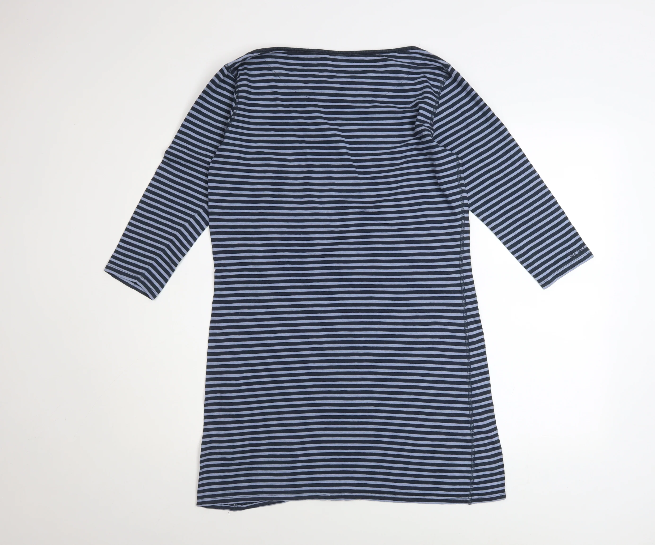 Fat Face Women Blue Stripe Cotton Shift Dress Size 14 - Image 3