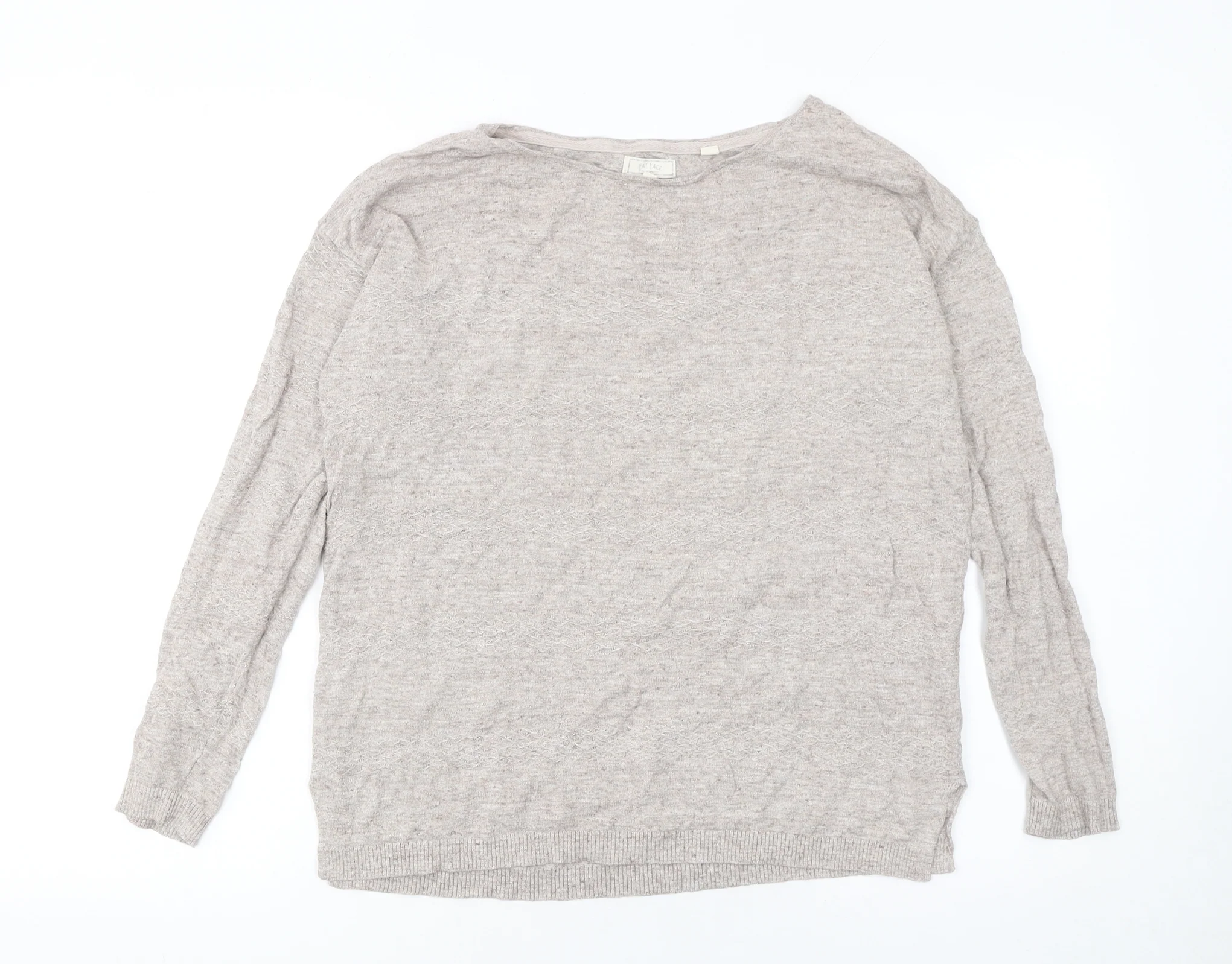 Fat Face Women’s Beige Cotton Crew Neck Jumper Size 8