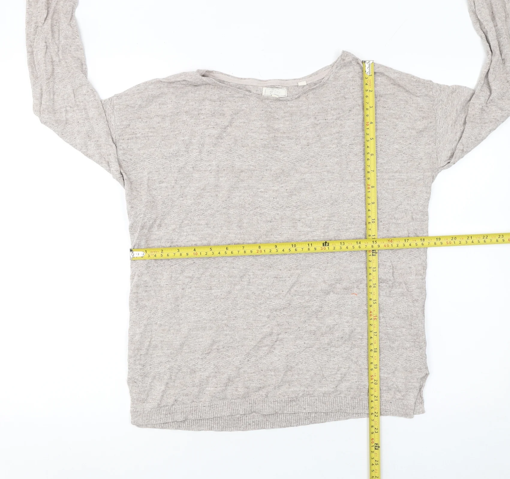 Fat Face Women’s Beige Cotton Crew Neck Jumper Size 8 - Image 2