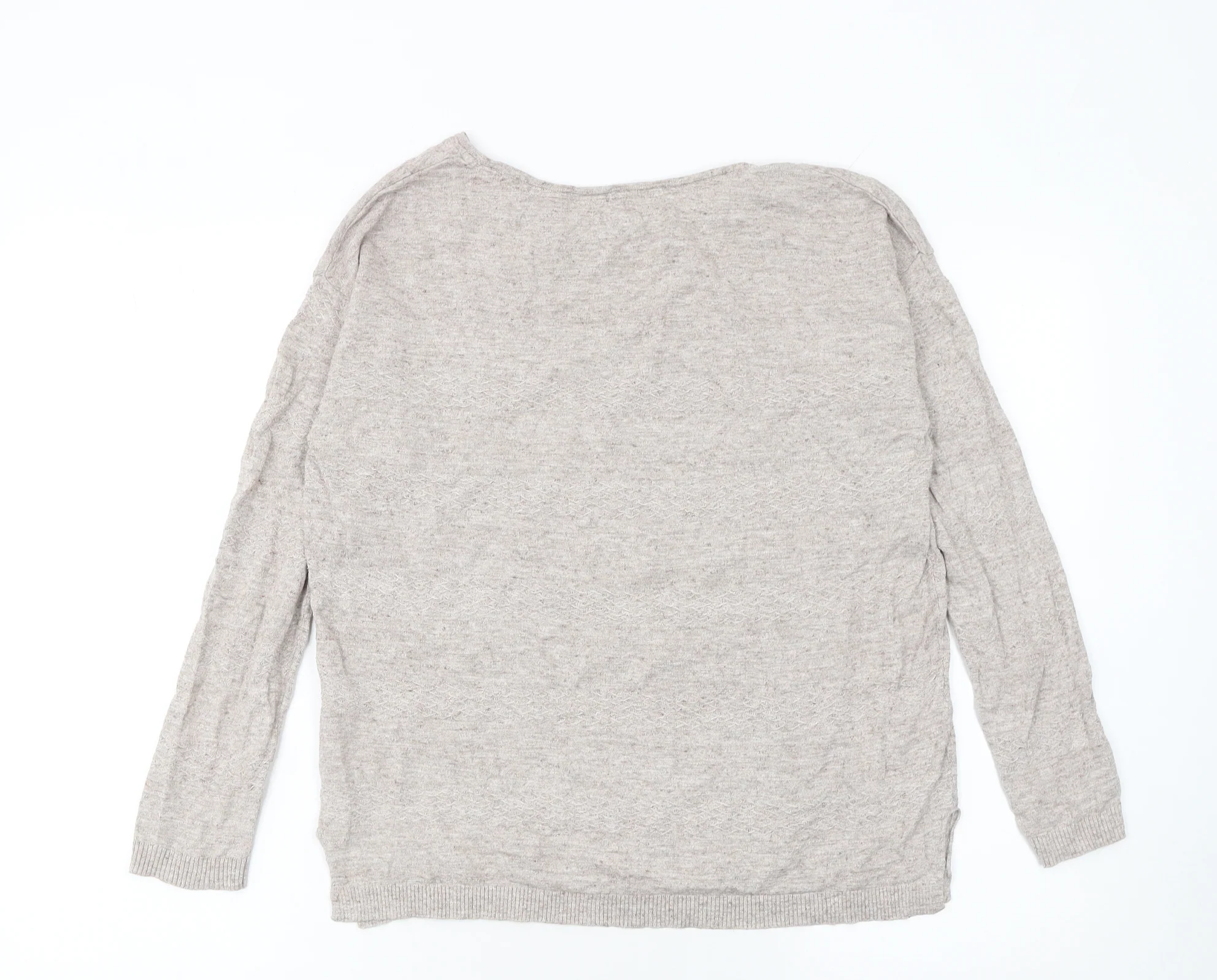 Fat Face Women’s Beige Cotton Crew Neck Jumper Size 8 - Image 3