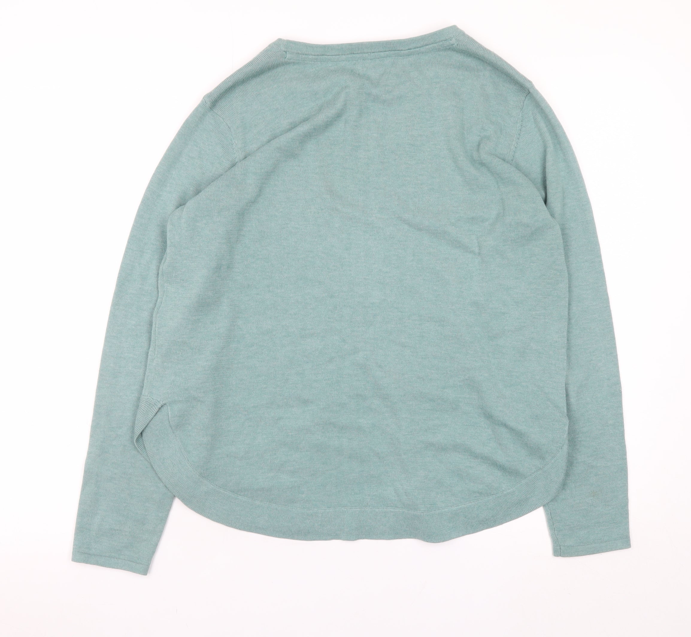 Fat Face Women’s Green Cotton Cashmere Pullover Jumper UK 12 - Image 3