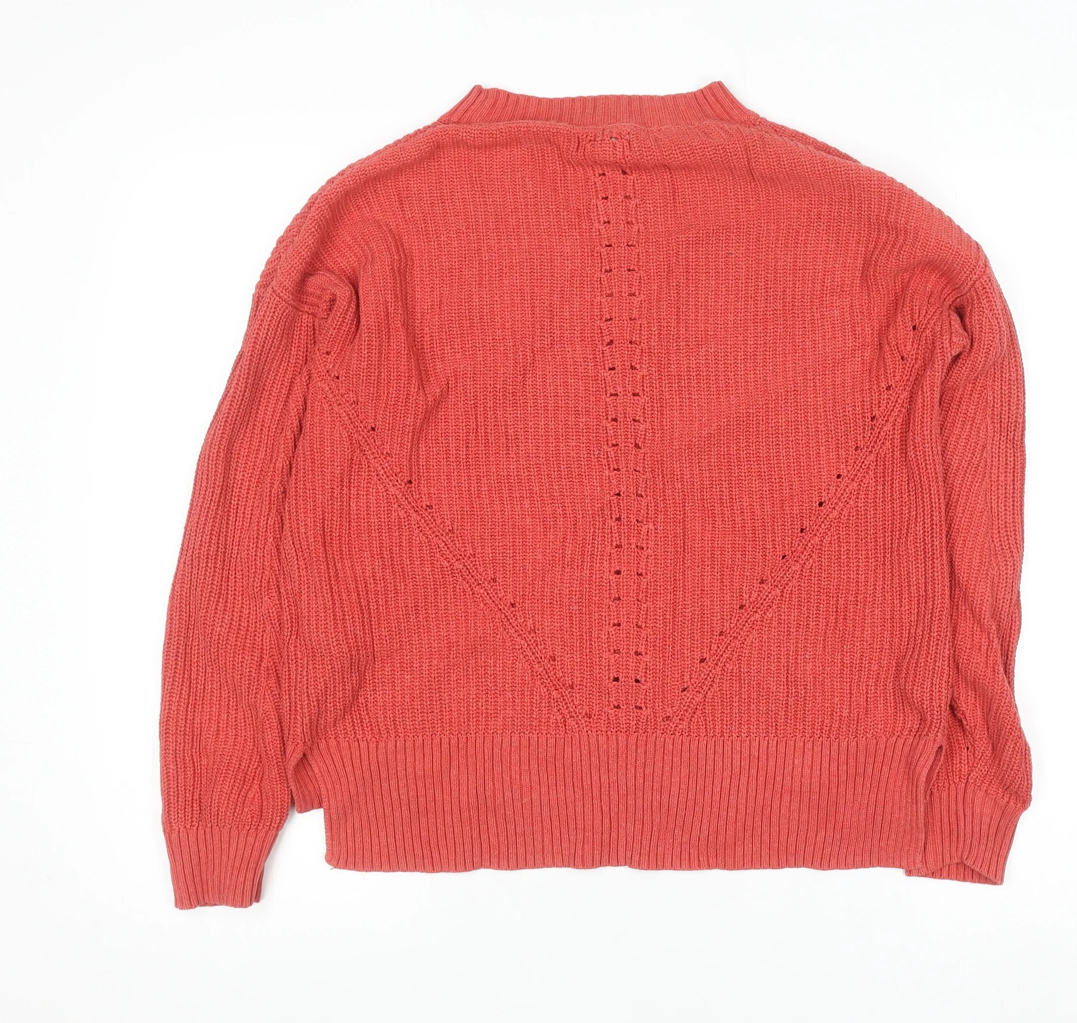 Fat Face Women’s Pink Cotton Mock Neck Knit Jumper Size 12 - Image 3