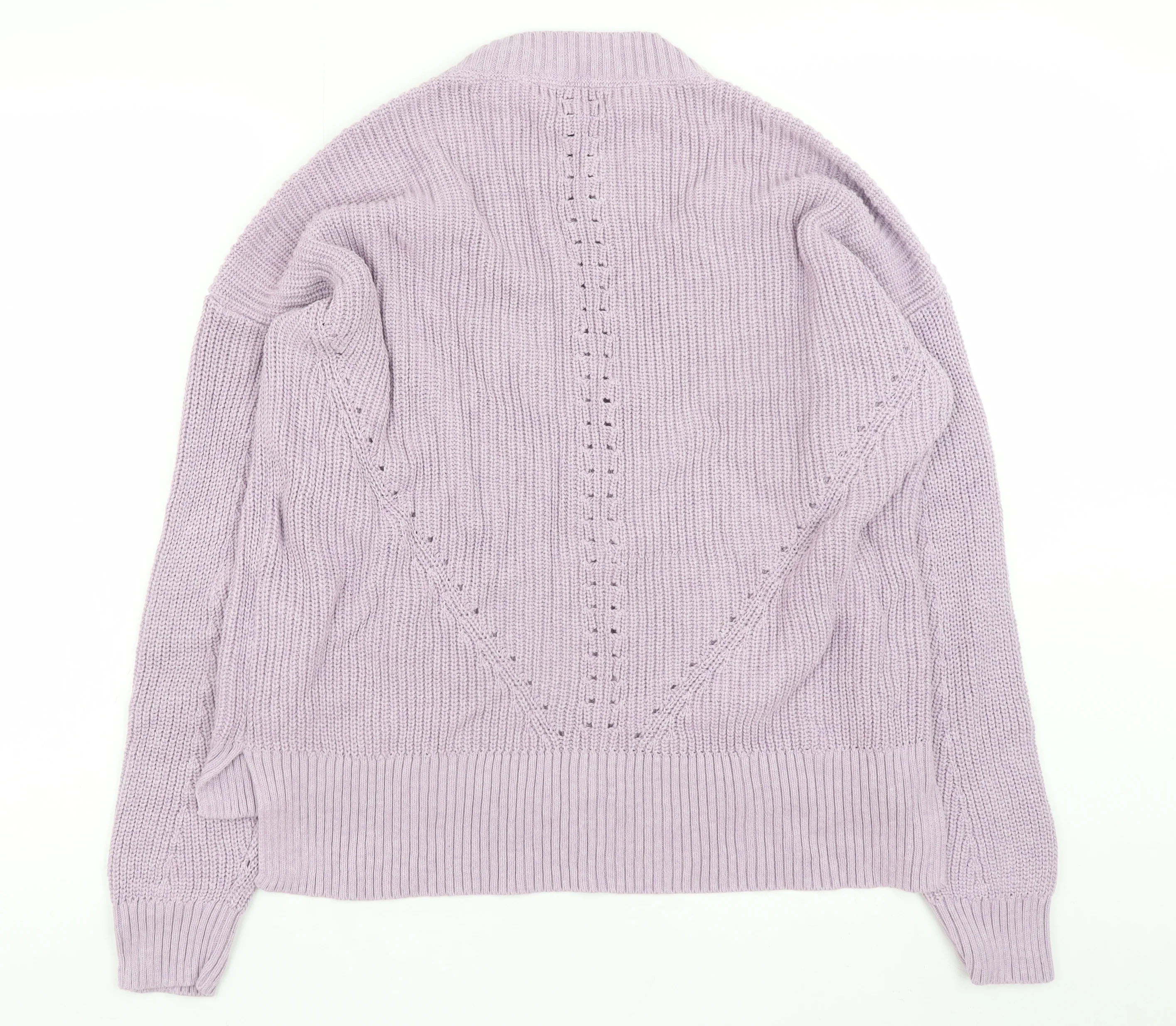 Fat Face Women’s Purple Cotton Crew Neck Long Sleeve Jumper Size 16 - Image 3