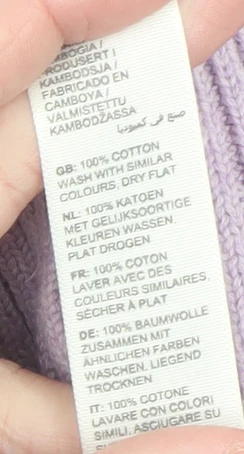 Fat Face Women’s Purple Cotton Crew Neck Long Sleeve Jumper Size 16 - Image 5