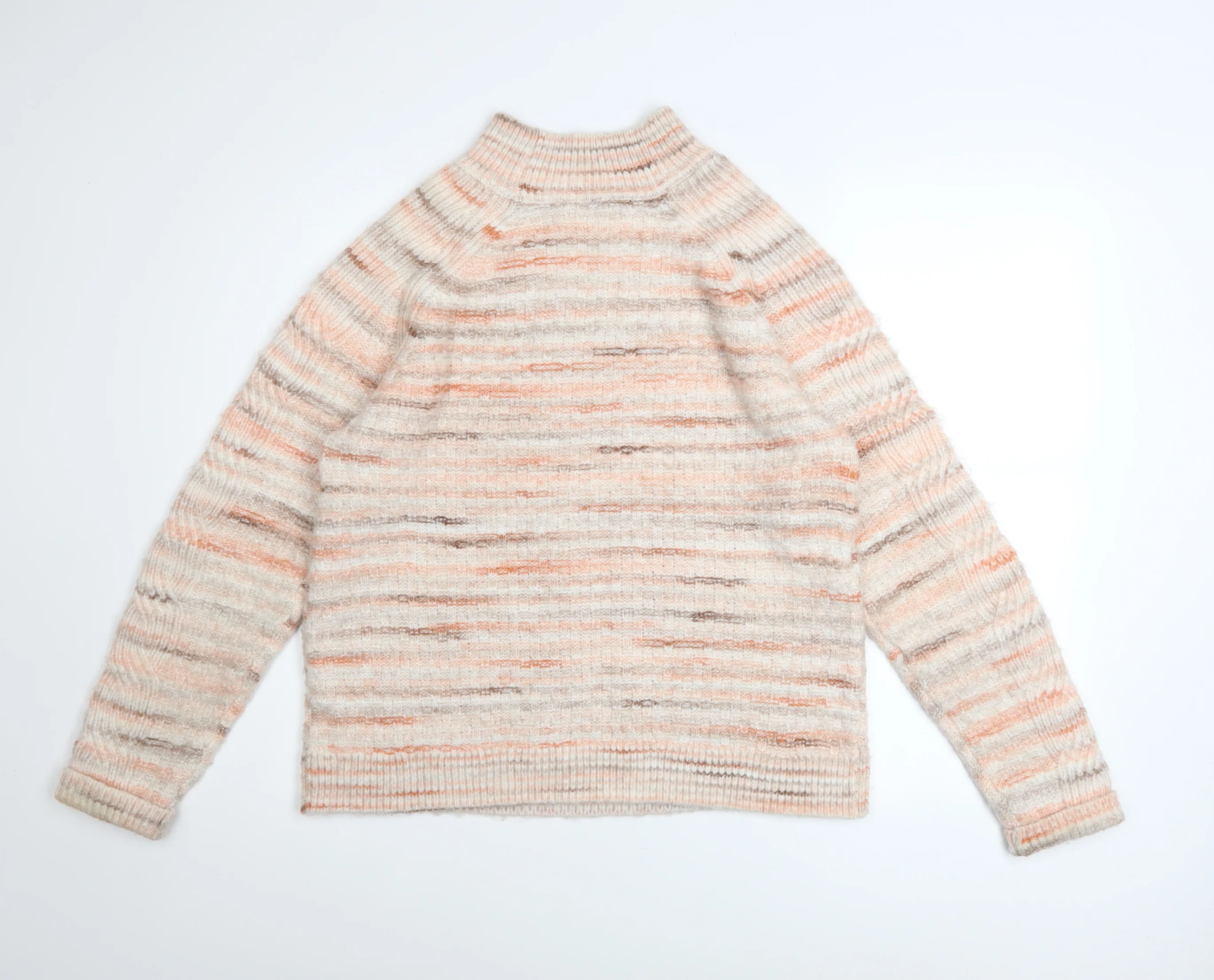 Fat Face Women's Beige Chunky Knit High Neck Jumper Size 10 - Image 3