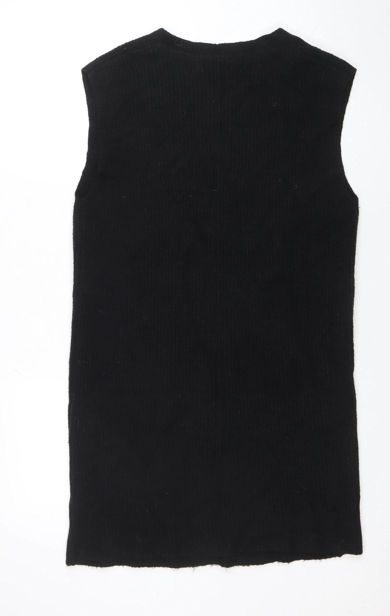 Fat Face Women's Black Sleeveless Cardigan Knit Vest Size S - Image 3