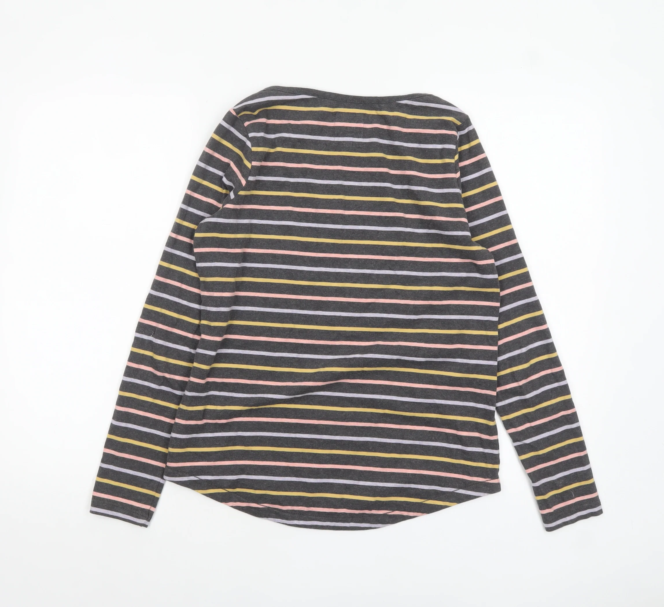 Fat Face Women's Multicoloured Stripe Breton Long Sleeve Cotton Top Size 8 - Image 3