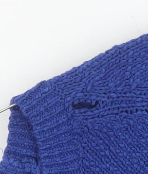 FatFace Women's Blue Cotton Crew Neck Jumper Size 8 - Image 6