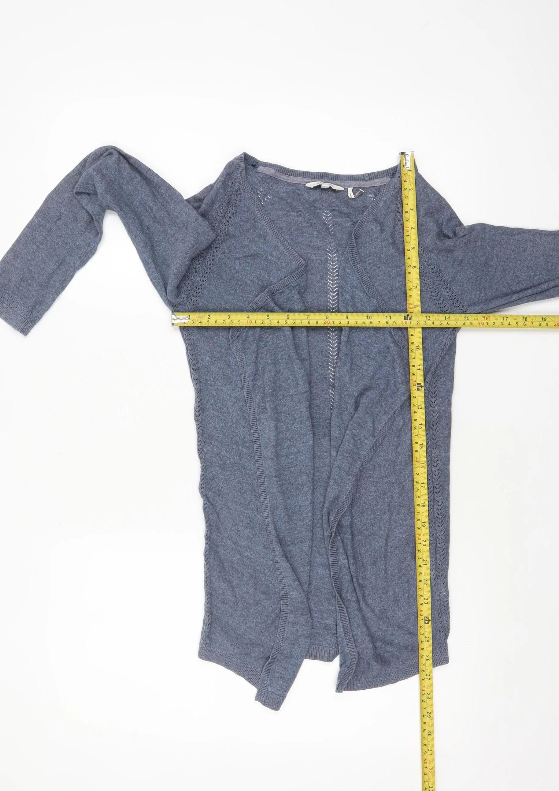 FatFace Women's Blue Cotton Long Sleeve Open Cardigan Size 8 - Image 2