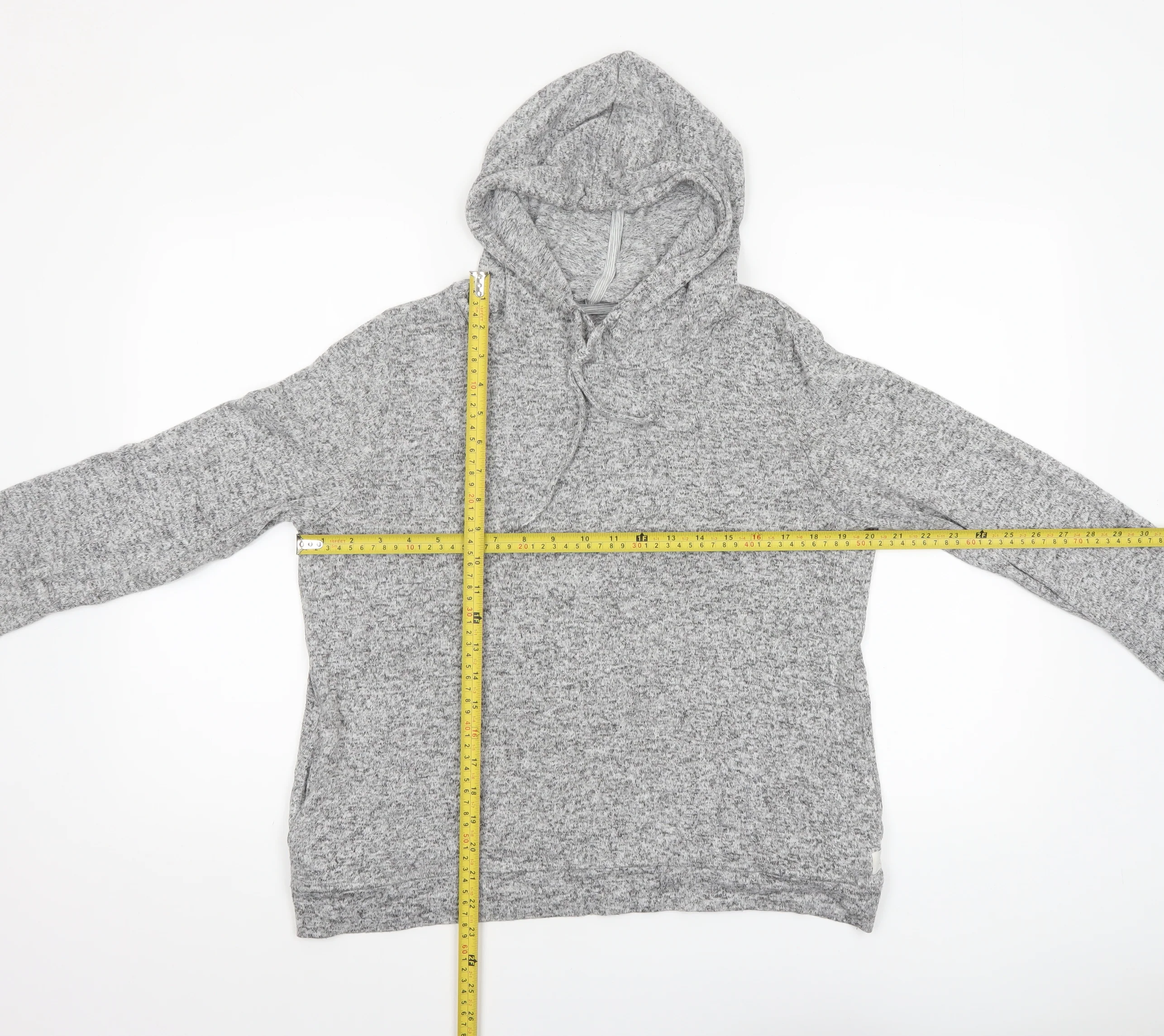 FatFace Womens Grey Long Sleeve Hooded Lounge Top UK 12 - Image 2