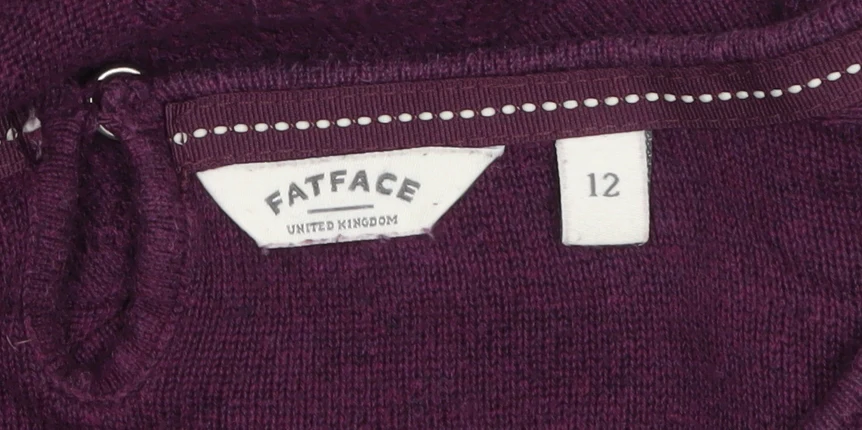 FatFace Womens Purple Cotton Knit Jumper Dress Size 12 - Image 5
