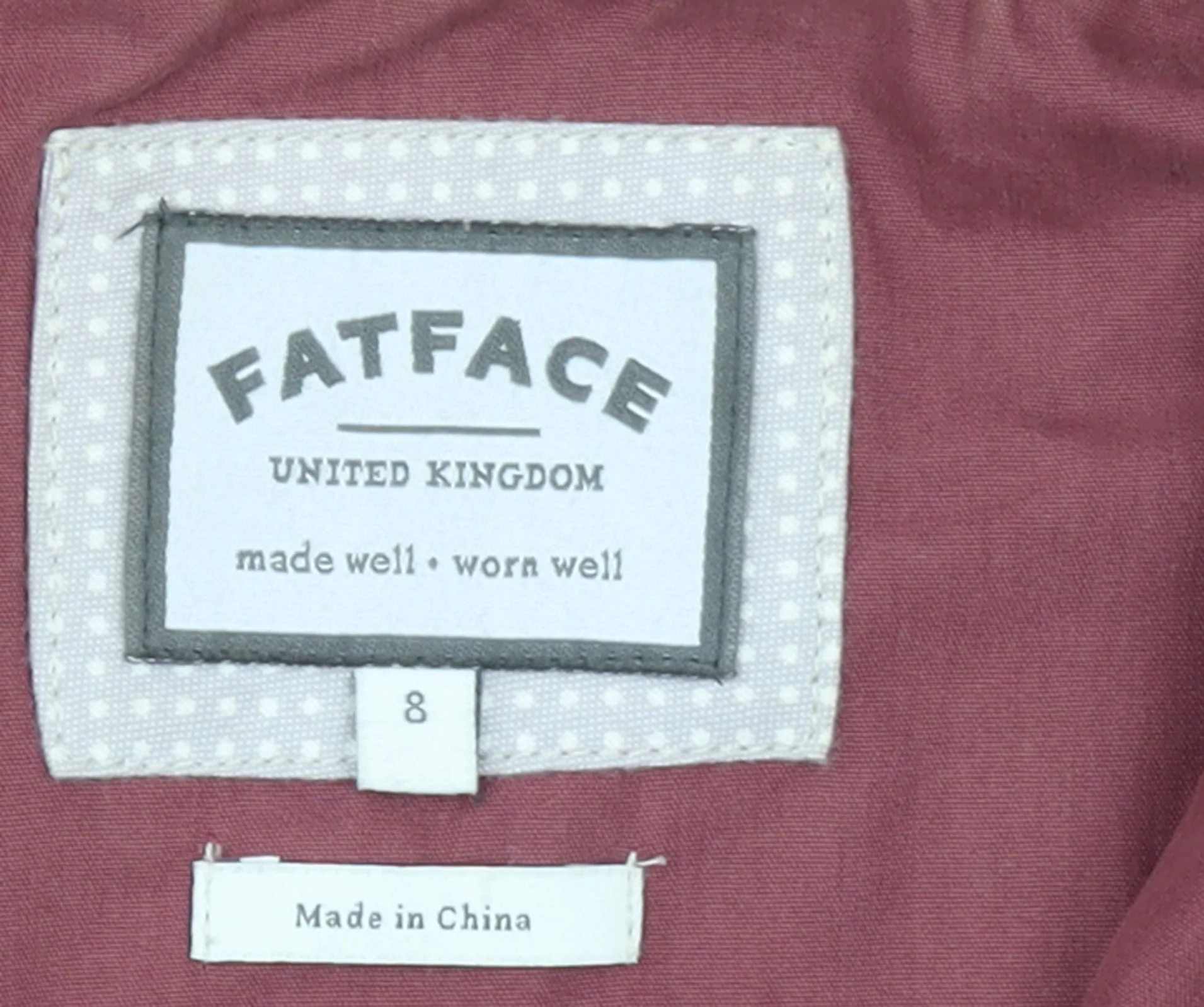 FatFace Women's Purple Hooded Toggle Jacket Size 8 Cotton Blend - Image 4