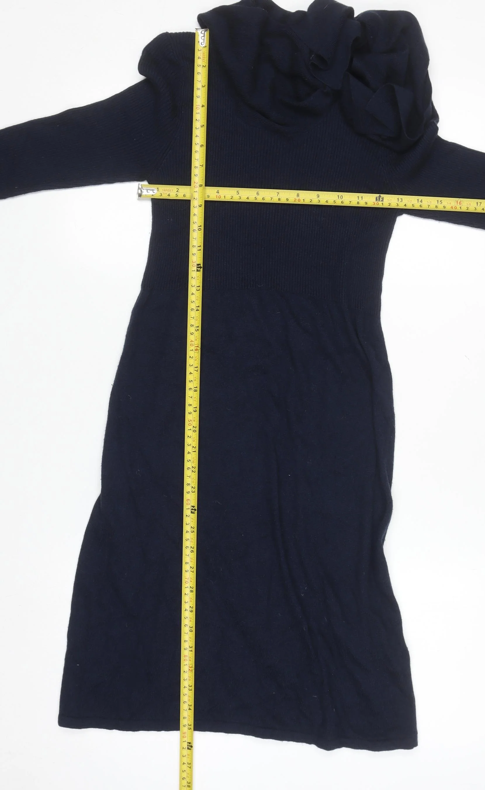 Fenn Wright Manson Women Blue Size 12 Knit Bodycon Dress - Image 2