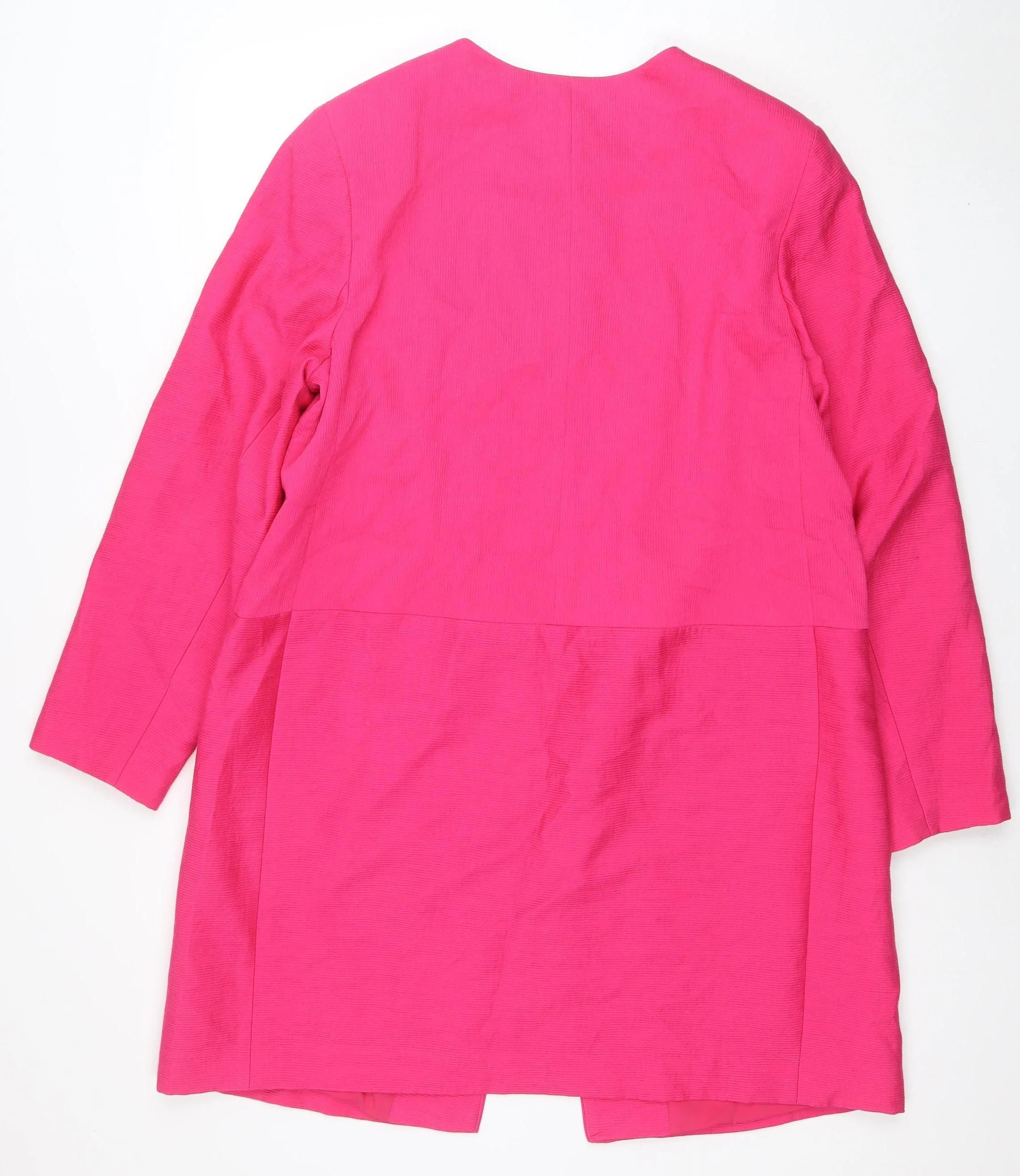 Fenn Wright Manson Women's Pink Size 18 Tailored Woven Long Blazer Jacket - Image 3