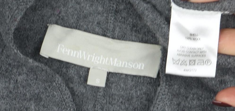 Fenwright Manson Women's Grey Wool Knit Open Cardigan S - Image 4