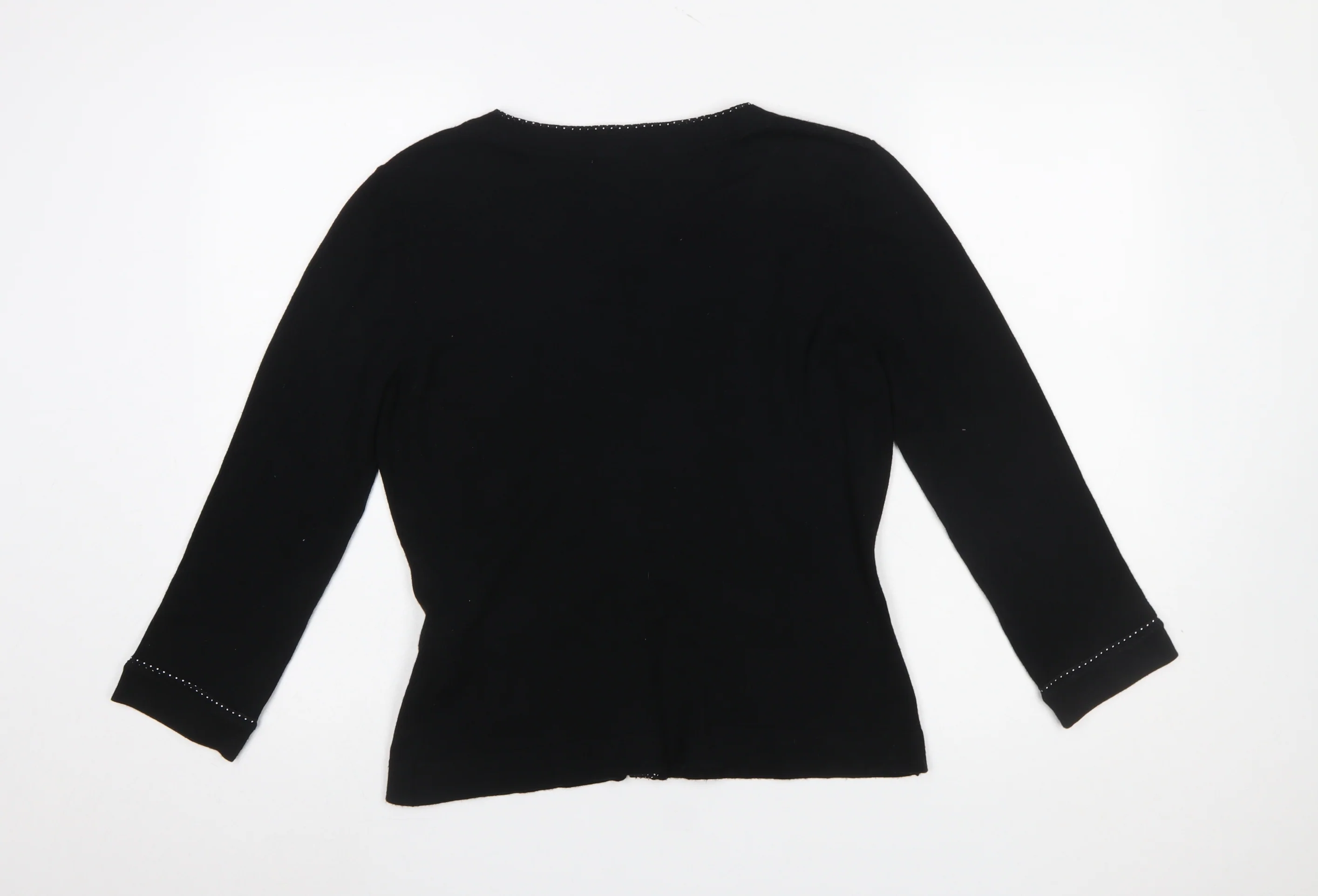 Fever London Women's Black Cardigan Size 14 Scoop Neck Lightweight Knit - Image 3