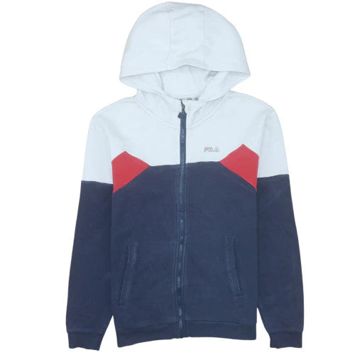 Fila Boys Multicoloured Full Zip Hoodie 13-14 Years Colourblock Logo Sweatshirt