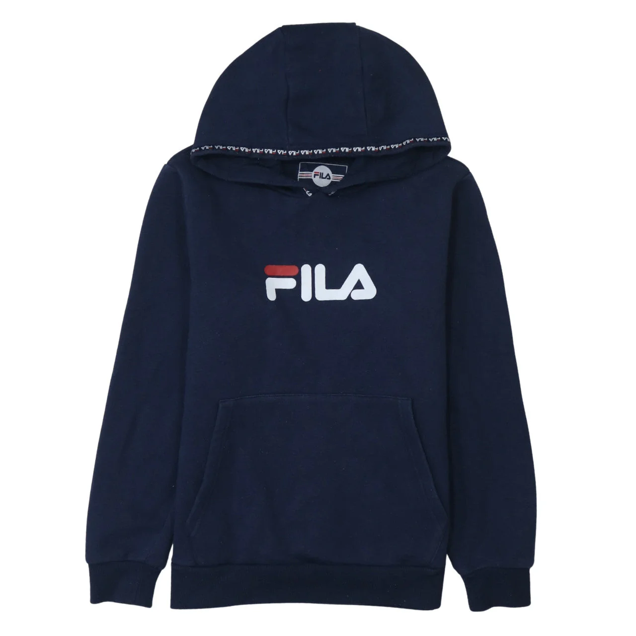 Fila Boys Navy Blue Pullover Hoodie 13-15 Years Logo Design