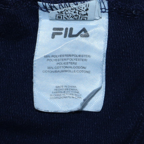 Fila Boys Red Blue Half Zip Hoodie 13-15 Years Cotton Blend - Image 6