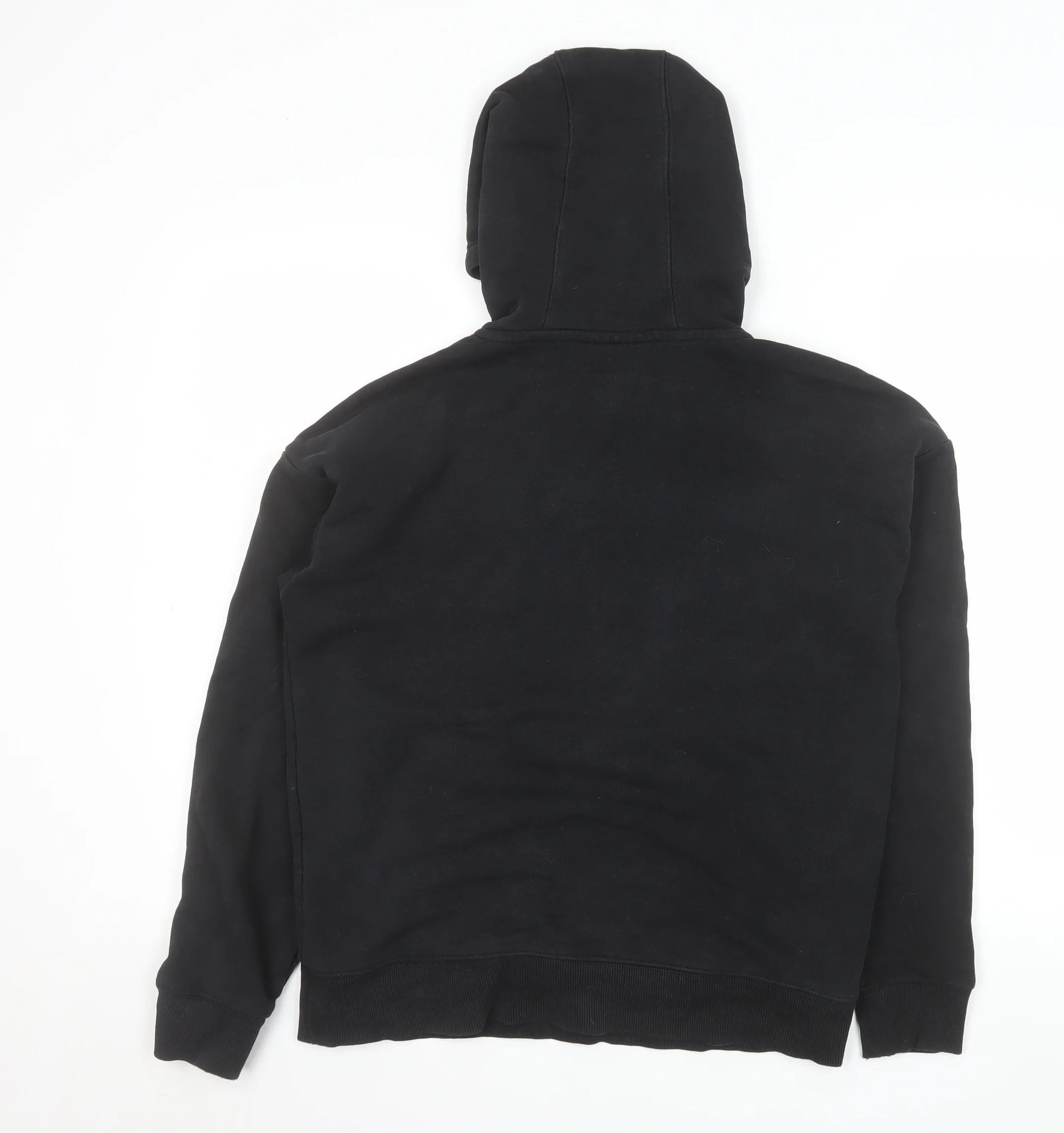 Fila Men’s Black Pullover Hoodie Size S Logo Fleece Sweatshirt - Image 3