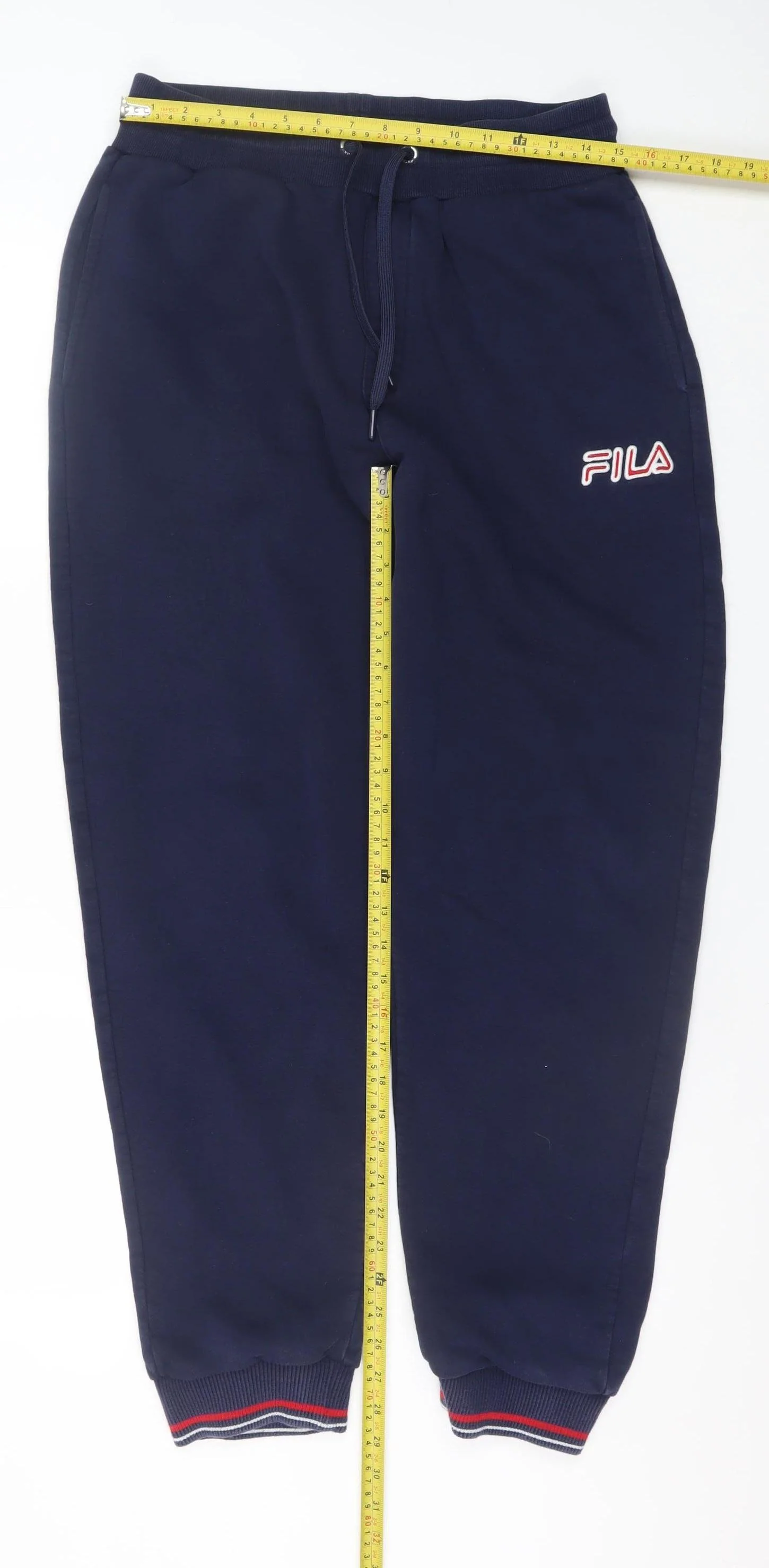 FILA Men’s Blue Jogger Trousers M Elastic Waist Fleece Comfort - Image 2