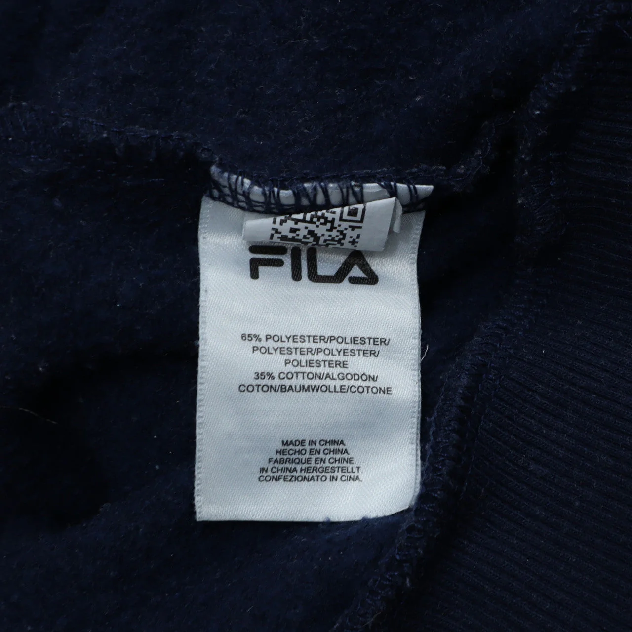 FILA Men’s Blue Pullover V-Neck Sweatshirt M Regular Fit - Image 5