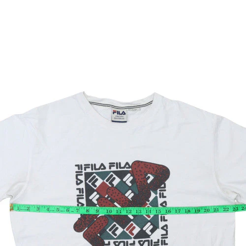 FILA Men’s White Limited Edition Logo T-Shirt Size L - Image 3