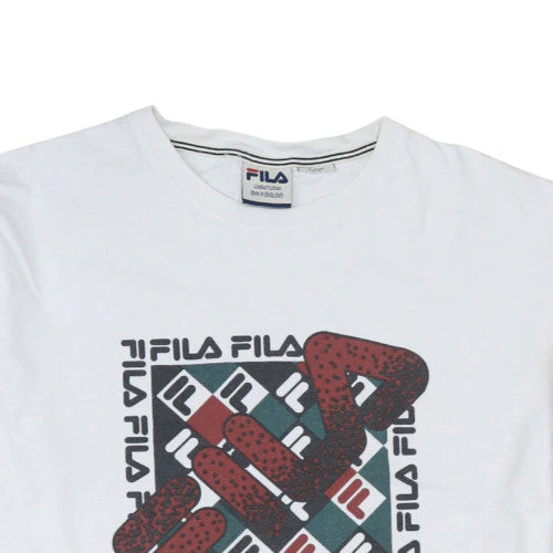 FILA Men’s White Limited Edition Logo T-Shirt Size L - Image 8