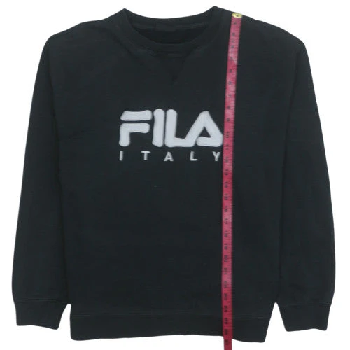 Fila Men's Black Crew Neck Pullover Sweatshirt Size M - Image 3