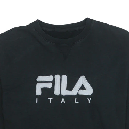 Fila Men's Black Crew Neck Pullover Sweatshirt Size M - Image 7