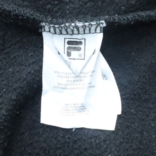 Fila Men's Black Pullover Hoodie L Logo Fleece Sportswear - Image 6