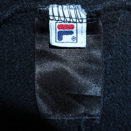 FILA Mens Black Pullover Hoodie L Regular Fit Sportswear - Image 6