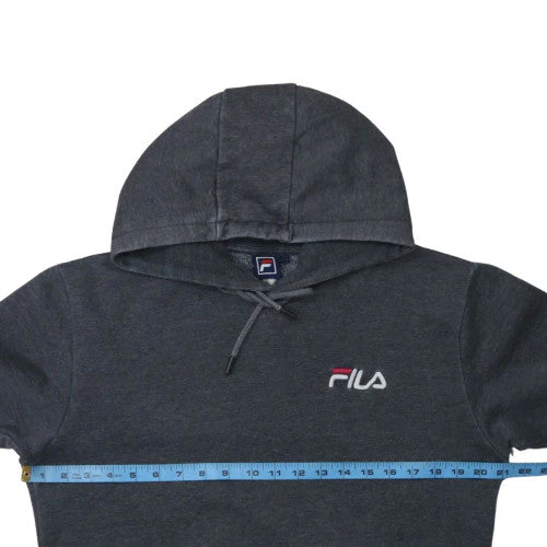 Fila Mens Black Pullover Hoodie Sweatshirt Size S Cotton Blend - Image 2
