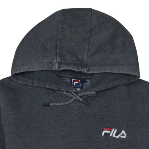 Fila Mens Black Pullover Hoodie Sweatshirt Size S Cotton Blend - Image 7
