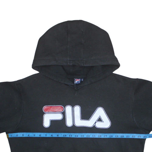 FILA Mens Black XL Pullover Hoodie with Logo Print - Image 3