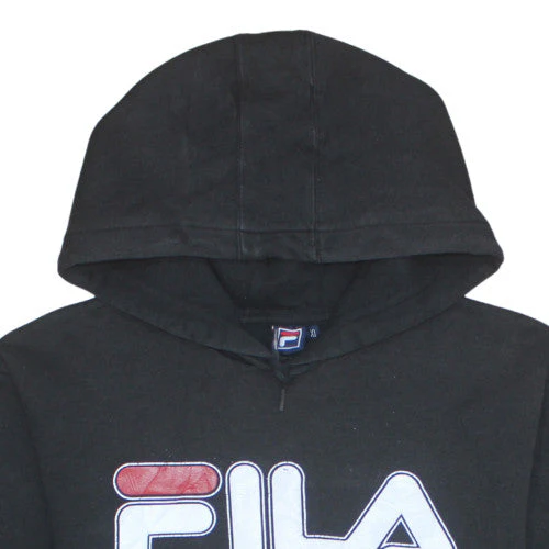 FILA Mens Black XL Pullover Hoodie with Logo Print - Image 8