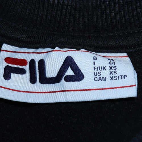 FILA Mens Black XS Pullover Sweatshirt Crew Neck Fleece Logo Sportswear - Image 5