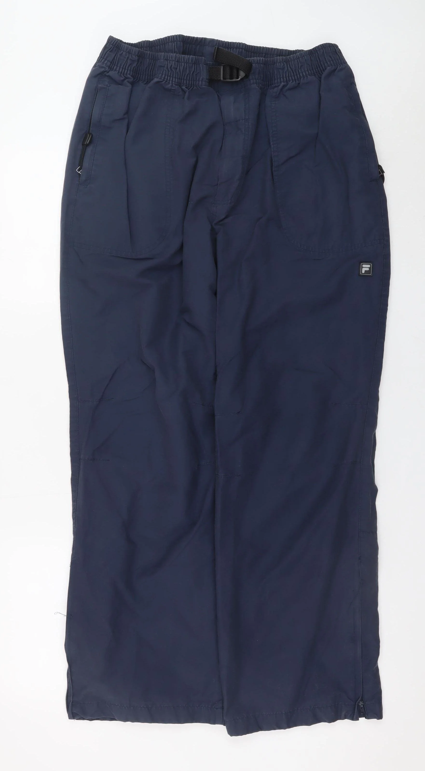 Fila Mens Blue Cargo Trousers L Lightweight Elastic Waist