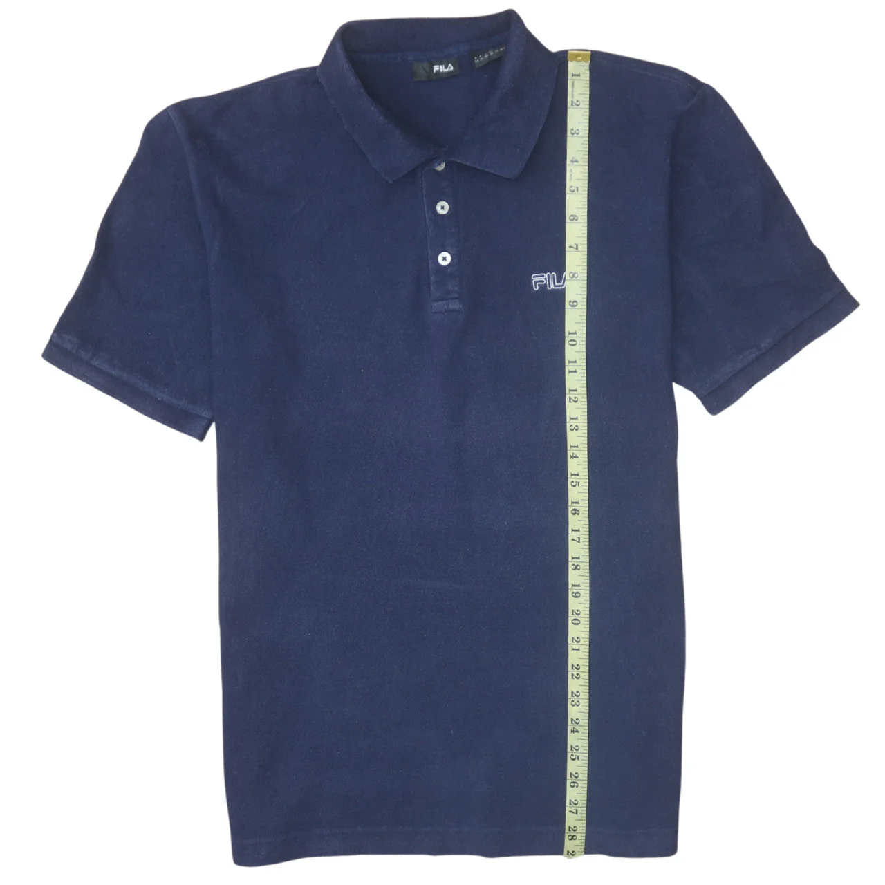 FILA Men's Blue Cotton Polo Shirt XL Classic Logo Casual - Image 3